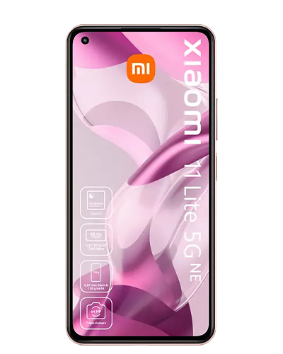 Xiaomi 11 lite 5G NE Peach Pink Vorderseite