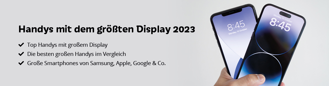 Banner Handys mit großem Display 2023