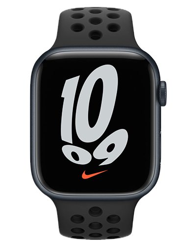 apple watch s7 nike midnight front