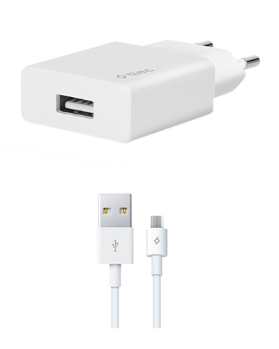 ttec Smartcharger USB MicroUSB Kabel Weiß